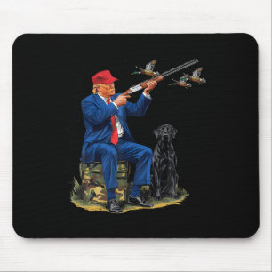 Alfombrilla De Ratón Trump con lechón de perro cazando camo Preside