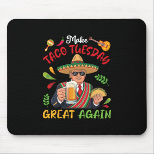 Alfombrilla De Ratón Trump Con Tacos Y Cerveza Hacen Que El Martes De T