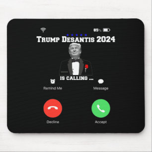 Alfombrilla De Ratón Trump Desantis 2024 Está Llamando Elección Republi
