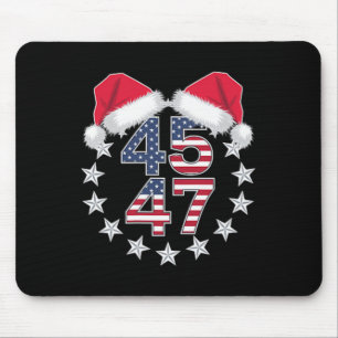 Alfombrilla De Ratón Trump En La Espalda 45 47 Presidente Usa Santa Hat