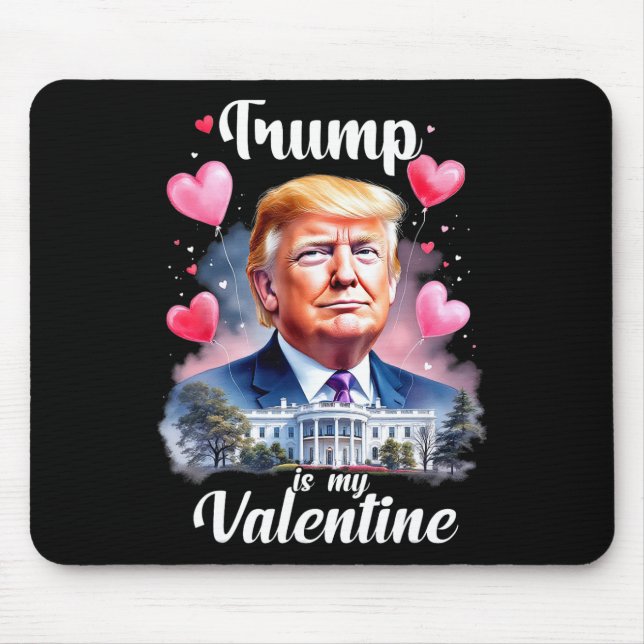 Alfombrilla De Ratón Trump es mi divertido San Valentín patriótico (Frente)