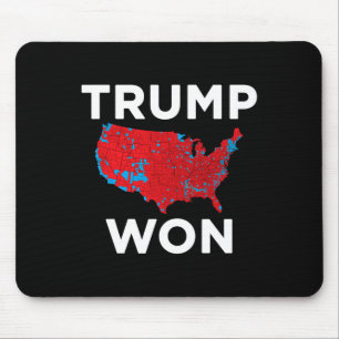 Alfombrilla De Ratón Trump ganó el mapa correcto de resultados electora