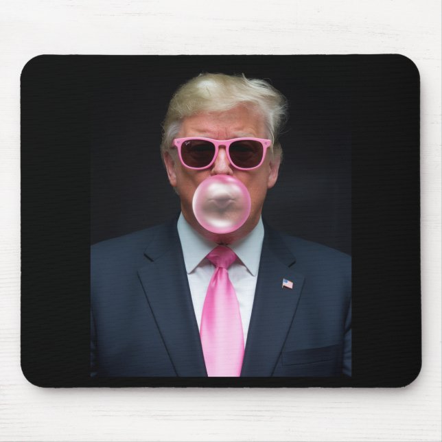 Alfombrilla De Ratón Trump Pink Bubble Gum President 47 USA (Frente)