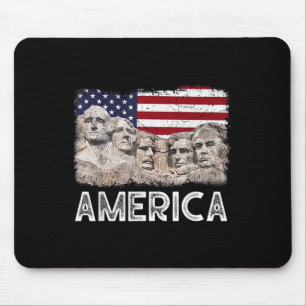 Alfombrilla De Ratón Trump Presidente 45º Rushmore Monte Bandera Americ