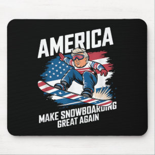 Alfombrilla De Ratón Trump Snowboard Estados Unidos - Hacer El Snowboar