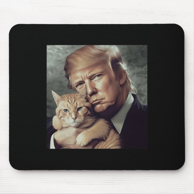 Alfombrilla De Ratón Trump Y Cat - Meme divertido del gato Trump (Frente)