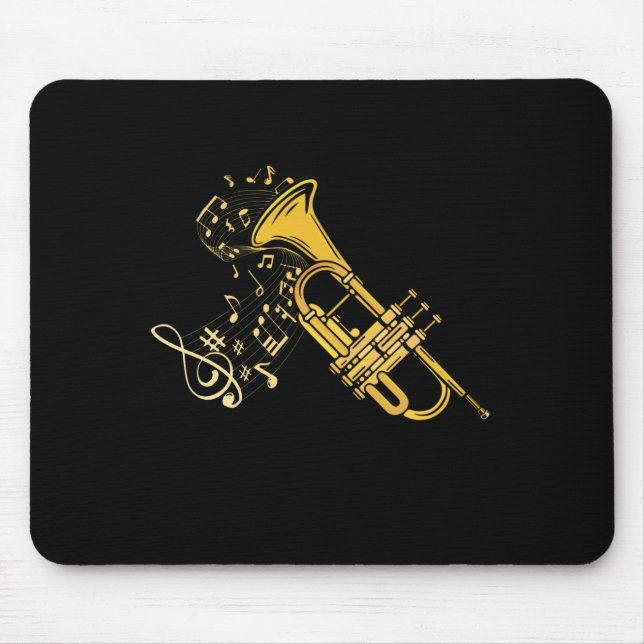 Alfombrilla De Ratón Trumpet Player Jazz Music Gift Big Band Trumpet (Frente)