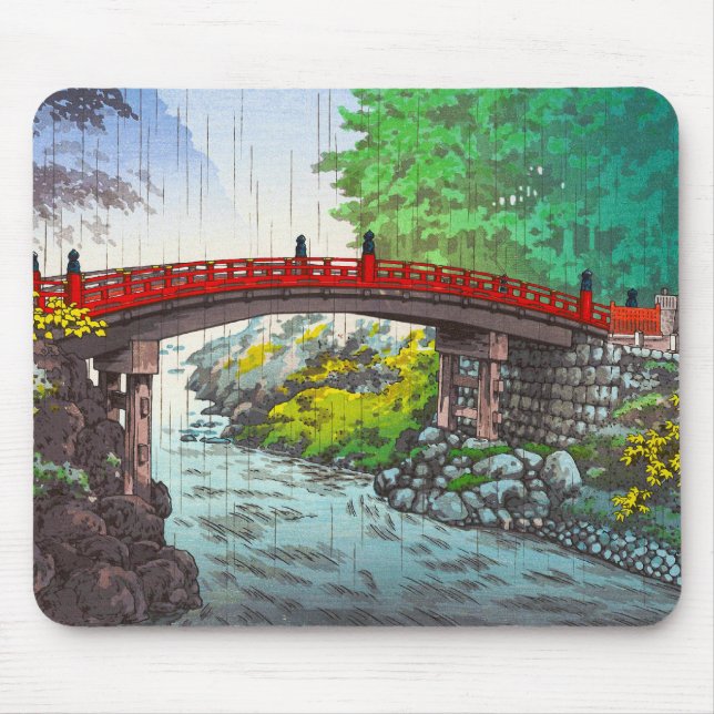 Alfombrilla De Ratón Tsuchiya Koitsu Nikko Escenario japonés del Puente (Frente)