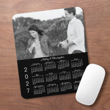 Tu calendario 2027 negro personalizado con nombres