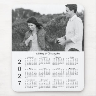 Alfombrilla De Ratón Tu calendario 2027 personalizado con nombres y fot
