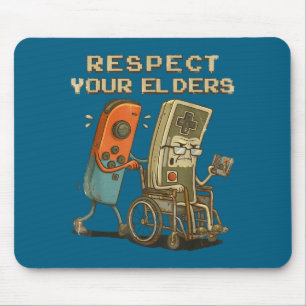 Alfombrilla De Ratón Tu divertido respeta a los mayores retro gaming ju