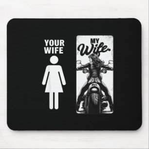 Alfombrilla De Ratón Tu esposa es simple Mi esposa Esposa motociclista 