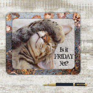Alfombrilla De Ratón Tu foto es divertida para el viernes de gato, sint
