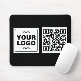 Alfombrilla De Ratón Tu Logo - Cuadrado - Fondo BLANCO + código QR