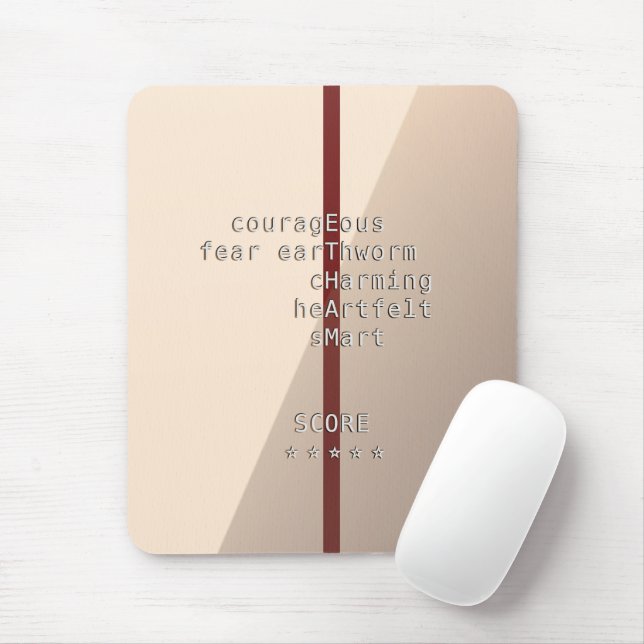 Alfombrilla De Ratón ¿Tu mensaje o nombre con las palabras cruzadas? Má (Con ratón)