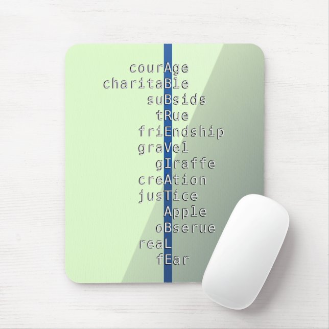 Alfombrilla De Ratón ¿Tu nombre o mensaje con las palabras cruzadas? So (Con ratón)