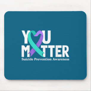 Alfombrilla De Ratón Tú Prevención de la Conciencia del Suicidio Verde