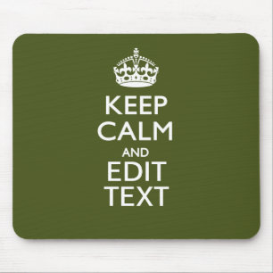 Alfombrilla De Ratón Tu texto mantiene la calma y la decoración verde