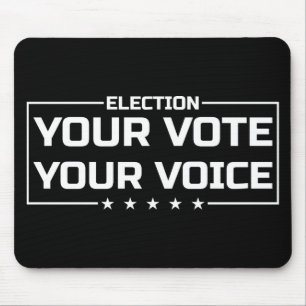 Alfombrilla De Ratón Tu voto tu voz fuente blanca