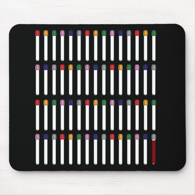 Alfombrilla De Ratón Tubos de la flebotomía (Frente)