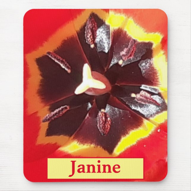 Alfombrilla De Ratón Tulip Rojo Scarlet (Frente)