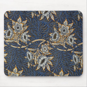 Alfombrilla De Ratón Tulipán de sauce patrón azul floral de William Mor