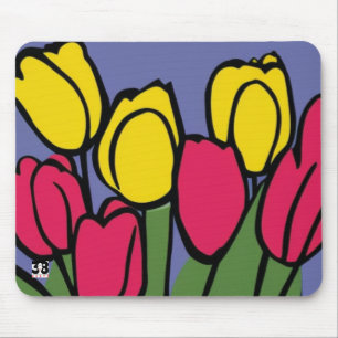 Alfombrilla De Ratón Tulipanes de primavera