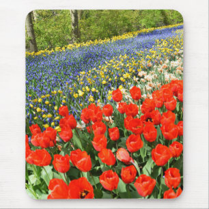 Alfombrilla De Ratón Tulipanes en el bosque