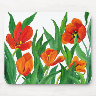 Alfombrilla De Ratón Tulipanes Rojos