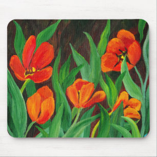 Alfombrilla De Ratón Tulipanes Rojos