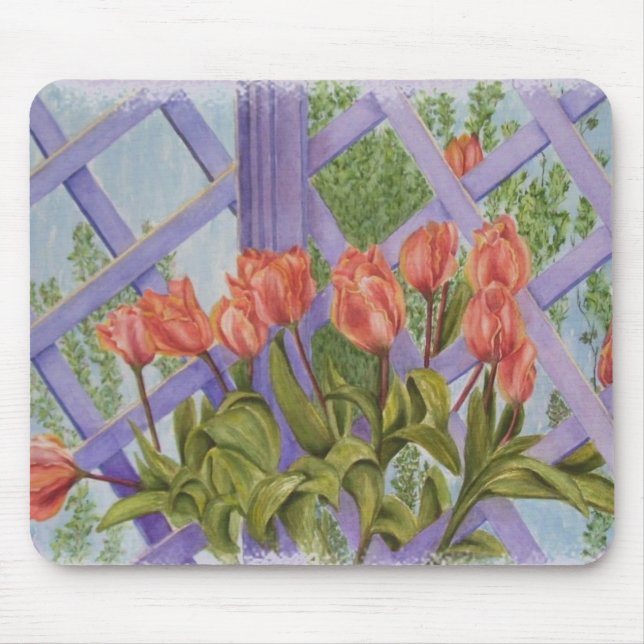 Alfombrilla De Ratón TULIPS naranja CON MOUSEPAD LATINA PURPLE (Frente)