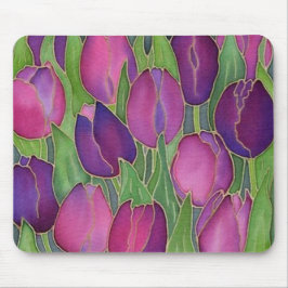 Alfombrilla De Ratón Tulips púrpura Mousepad