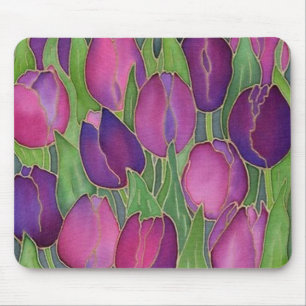 Alfombrilla De Ratón Tulips púrpura Mousepad