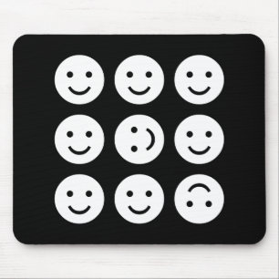 Alfombrilla De Ratón Tumblores: negro y blanco