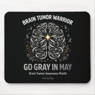 Alfombrilla De Ratón Tumor cerebral conciencia usa gris en mayo fuerte