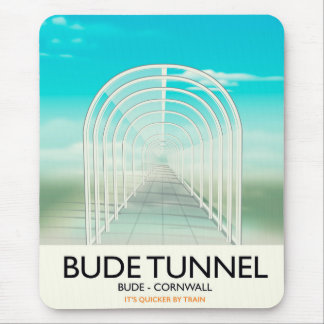 Alfombrilla De Ratón Túnel Bude, afiche de viaje parodia de Cornwall