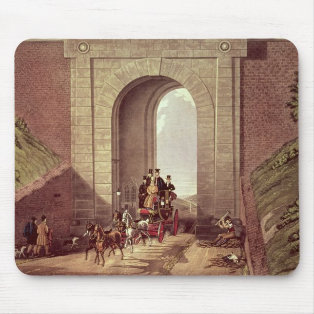 Alfombrilla De Ratón Túnel de Highgate, grabado por la caza de George, (Frente)