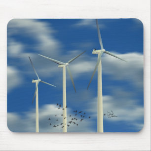 Alfombrilla De Ratón Turbina eólica de energía verde