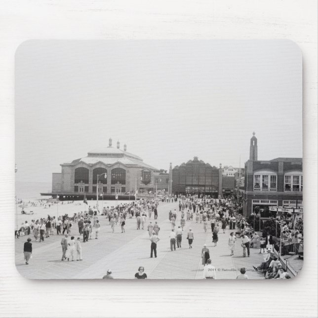 Alfombrilla De Ratón Turistas del centro turístico en explanada (Frente)