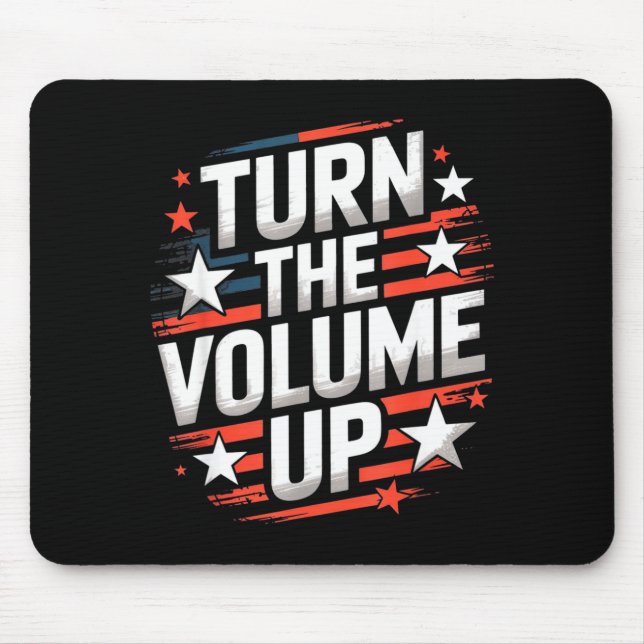 Alfombrilla De Ratón Turn The Volume Up Funny For Men Women  (Frente)