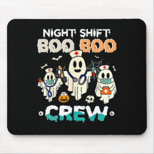 Alfombrilla De Ratón Turno de noche Boo Boo Crew Enfermera Fantasma Hal