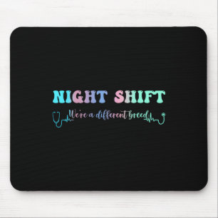 Alfombrilla De Ratón Turno de noche Diferente Raza Estetoscopio Enferme