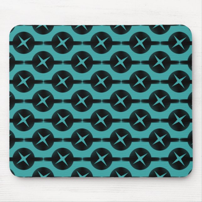 Alfombrilla De Ratón Turquesa Poco Frecuentes Círculos Mousepad (Frente)