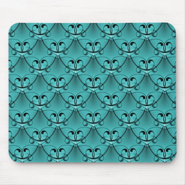 Alfombrilla De Ratón Turquoise Classic Glam Mousepad (Frente)