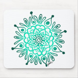 Alfombrilla De Ratón Turquoise Mandala Mousepad