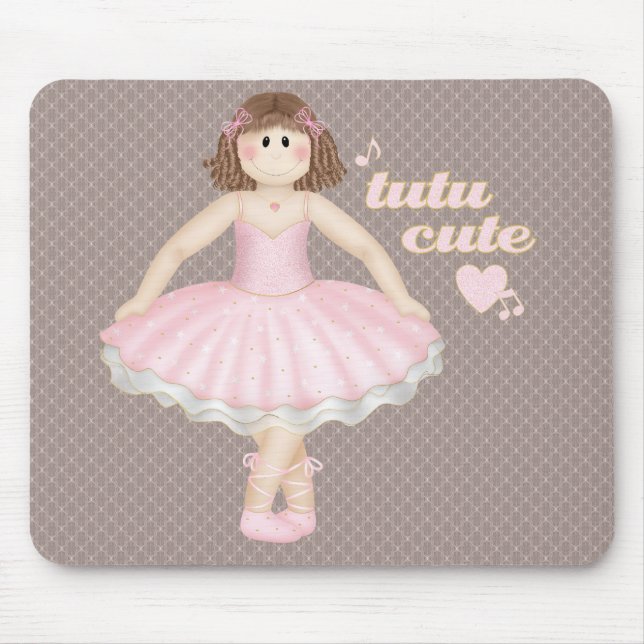 Alfombrilla De Ratón Tutu Cute (Brunette) - Mousepad (Frente)