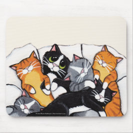 Alfombrilla De Ratón Tux y arte Mousepad del gato del Sleepover el |