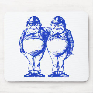 Alfombrilla De Ratón Tweedle Dee y Tweedle el azul entintado Dum
