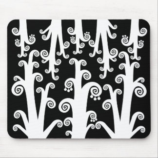 Alfombrilla De Ratón Twirly Stalks - Negro