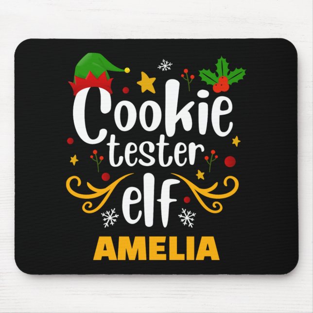 Alfombrilla De Ratón Tygraphy Cookie Tester Elf Family Matching T Shirt (Frente)